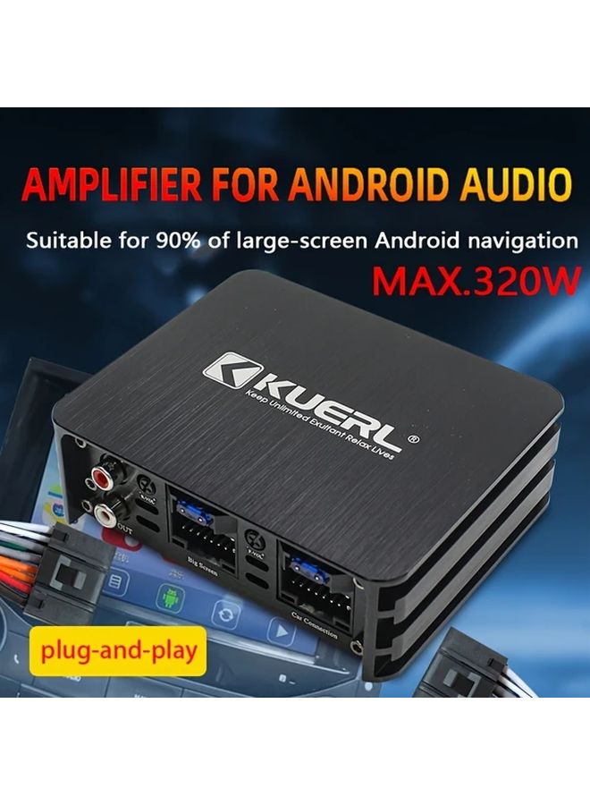 Common 320W 4 Way DSP Amplifier Android Large Screen Plug Play High Fidelity AB Class - Image 1